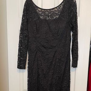 Prom dress -black with black lace